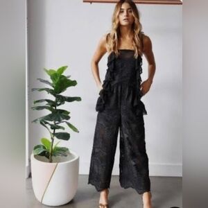 Showpo Jumpsuit Australian Sz 6 US 2 Sheer Lined Strappy Night Out Summer Nights